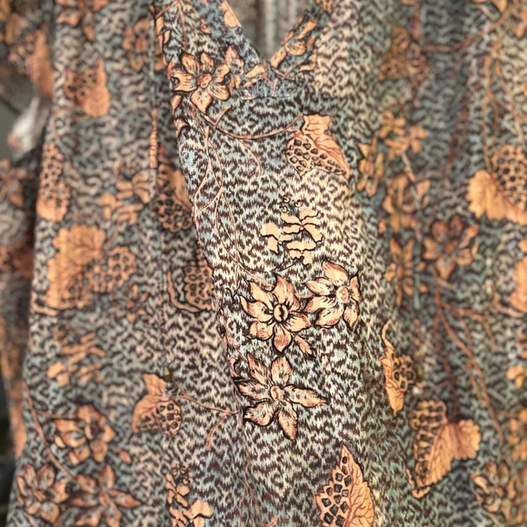 ULLA JOHNSON Alva Ruffled Printed Cotton-Blend‎ Top in Aegean Size 2 - Picture 6 of 10